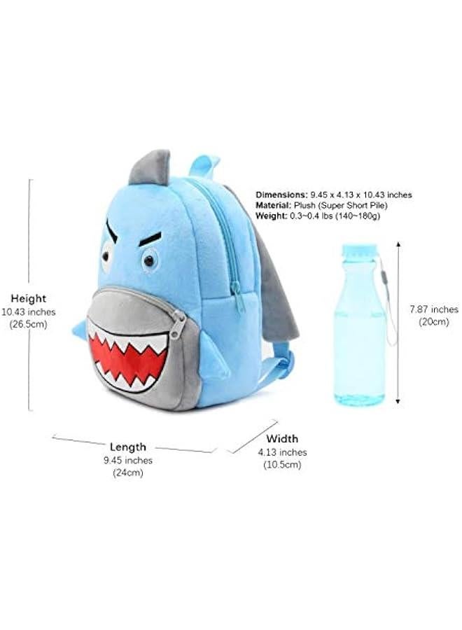 NICE CHOICE Cute Toddler Backpack Toddler Bag Plush Animal Cartoon Mini Travel Bag for Baby Girl Boy 2-6 Years(Shark) - Image 5
